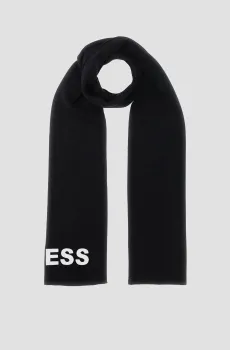 Мужской черный шерстяной шарф Черный ONESIZE Guess AM9336.POL03;BKW
