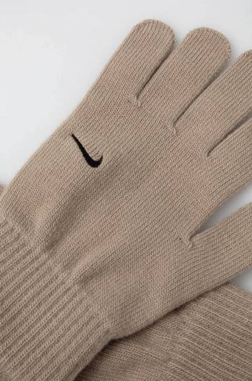 Перчатки Nike Knit Swoosh цвет бежевый Перчатки Nike Knit Swoosh цвет бежевый