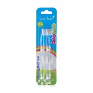 Насадки к детской электрической зубной щетке Brush-Baby BabySonic Replacement Brush Heads 1.5-3 лет, 4 шт