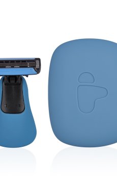 Компактная женская бритва с футляром Multichannel, голубая