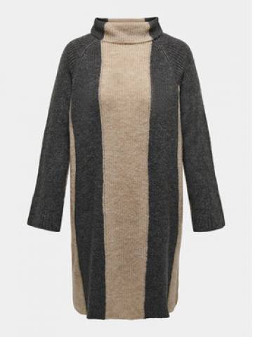 ONLY Carmakoma Трикотажна сукня Jane 15313339 Сірий Regular Fit ONLY Carmakoma Трикотажна сукня Jane 15313339 Сірий Regular Fit