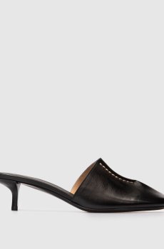 Черные кожаные мюли Cotama