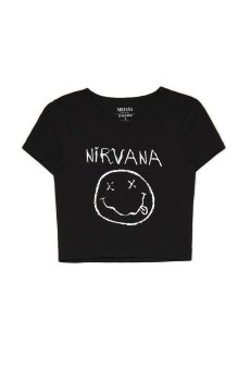 Cropp - Чорна футболка з принтом Nirvana - чорний