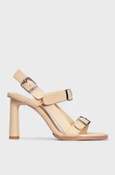 Женские бежевые кожаные босоножки Celia Бежевый 39 PRPY PRSDS70009W