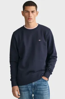 Мужской темно-синий свитшот REG SHIELD C-NECK Синий S Gant 2006065