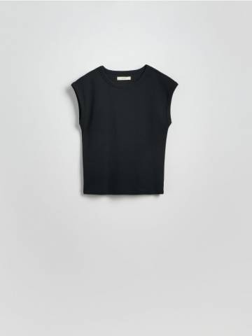 Reserved - Бавовняний топ - чорний - 985ED-99X Reserved - Бавовняний топ - чорний - 985ED-99X