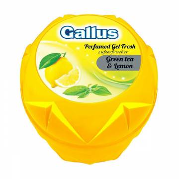 Гелевый освежитель воздуха Gallus Perfumed Gel Fresh Зеленый чай и лимон, 150 г Гелевый освежитель воздуха Gallus Perfumed Gel Fresh Зеленый чай и лимон, 150 г