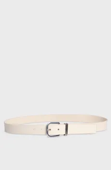 Женский бежевый кожаный ремень TJW BOLD LEATHER 3.0 Бежевый 90 Tommy Jeans AW0AW16255