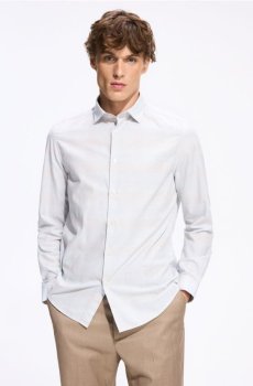 Reserved - Сорочка regular fit із додаванням льону - блідо-блакитний - 891JW-05P