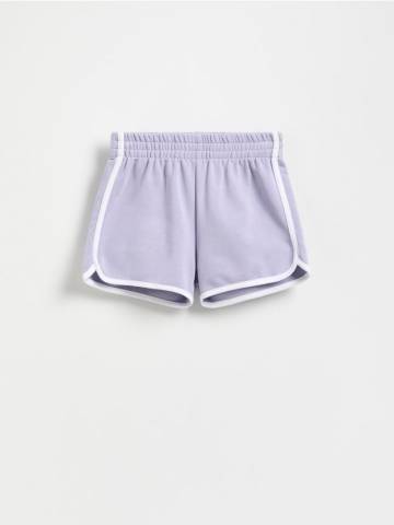Reserved - Спортивні шорти з лампасами - лавандовий - 6458G-04X