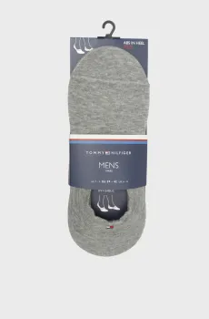 Мужские серые следы (2 пары) TH MEN FOOTIE Серый 43-46 Tommy Hilfiger 382024001
