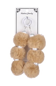 Брелок мягкий Шарики, бежевый, 1 шт (24EB019-2)