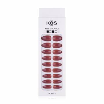 Набор искусственных ногтей K.O.S Keep Of Style миндаль, бордово-фиолетовый Набор искусственных ногтей K.O.S Keep Of Style миндаль, бордово-фиолетовый