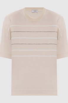 Бежевый топ с цепочкой мониль