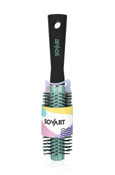 Щетка-браш для волос Sovart непродуваемая, зеленая, диаметр 25 мм