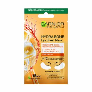 Тканевые патчи для кожи вокруг глаз Garnier Skin Naturals Увлажнение + Свежий взгляд, 6 г Тканевые патчи для кожи вокруг глаз Garnier Skin Naturals Увлажнение + Свежий взгляд, 6 г