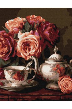 Картина по номерам Ideyka Розы в темноте, 40*40 см (KHO3331)