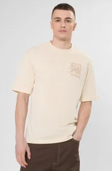 Мужская бежевая футболка Hugo x Red Bull Бежевый M HUGO 50564572;114