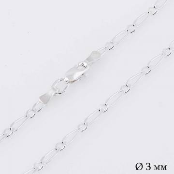 Серебряная цепочка плетение Фигаро 1+1 Б010993 Серебряная цепочка плетение Фигаро 1+1 Б010993