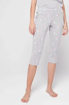 Женские серые брюки 3/4 FAUVOS Серый M Etam 6505248