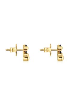 Серебряные серьги с позолотой Tous Bold Bear Gem