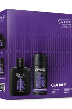 Уценка! Парфюмированный набор мужской STR8 Game (туалетная вода, 100 мл + дезодорант-спрей, 150 мл)