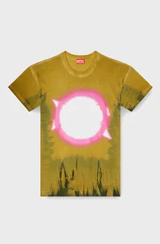 Горчичная футболка T-BOXT-R24 (унисекс) Желтый S Diesel A16137 0EGBD