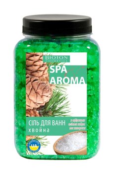 Соль для ванн Bioton Cosmetics Spa & Aroma Хвойная, с эфирными маслами кедра и кипариса, 750 г