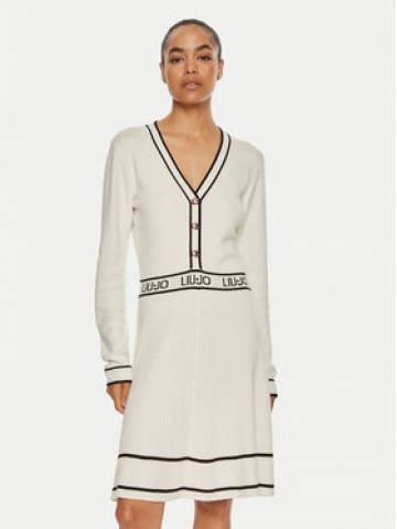 Liu Jo Трикотажна сукня TF4050 MS59L Écru Regular Fit Liu Jo Трикотажна сукня TF4050 MS59L Écru Regular Fit