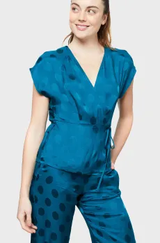 Женская синяя рубашка VEIRA Синий XL Etam 6515871