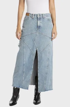 Женская голубая джинсовая юбка Голубой 25 Replay W9933 .000.108 69B