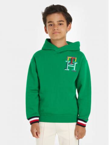 Tommy Hilfiger Світшот Monogram KB0KB08827 Зелений Regular Fit Tommy Hilfiger Світшот Monogram KB0KB08827 Зелений Regular Fit