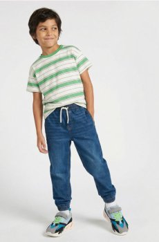 Джинси jogger - темно-синій