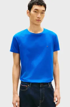 Мужская синяя футболка STRETCH SLIM Синий S Tommy Hilfiger MW0MW10800