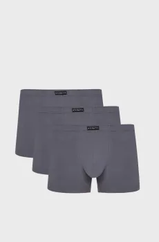 Мужские темно-серые боксеры (3 шт) Серый XL Atlantic 3BMH-007