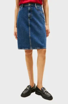 Женская синяя джинсовая юбка DNM DEE STRAIGHT KNEE RW Синий 36 Tommy Hilfiger WW0WW45666