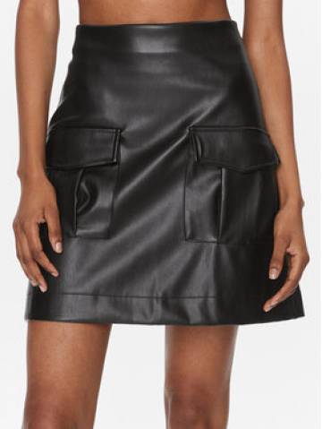 Vero Moda Шкіряна спідниця Sof 10299436 Чорний Regular Fit Vero Moda Шкіряна спідниця Sof 10299436 Чорний Regular Fit