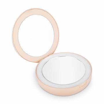 Зеркало с LED-подсветкой и подогревом рук, 9.2*9.2*4 см Зеркало с LED-подсветкой и подогревом рук, 9.2*9.2*4 см