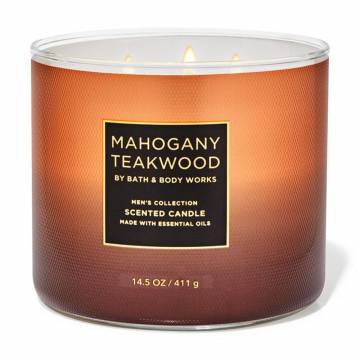 Ароматическая свеча Bath & Body Works Mens Collection Candle Mahogany Teakwood, 411 г Ароматическая свеча Bath & Body Works Mens Collection Candle Mahogany Teakwood, 411 г