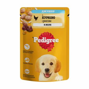 Влажный корм для щенков Pedigree Курица с рисом в желе, 100 г
