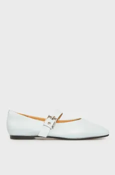 Женские голубые кожаные балетки Melisandre Голубой 40 PRPY PRSLT2502W