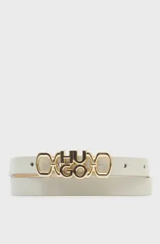 Женский белый кожаный ремень Белый 85 HUGO 50563531;110