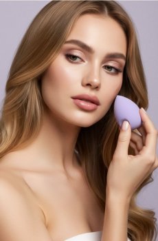 Спонжі для макіяжу, 2 шт. - Фіолетовий