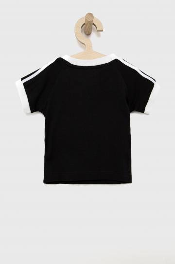 Детская футболка adidas Originals H35545 цвет чёрный с аппликацией Детская футболка adidas Originals H35545 цвет чёрный с аппликацией