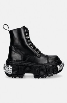 Кожаные полусапоги New Rock CRUST NEGRO,  TANK CASCO NEGRO POWER *