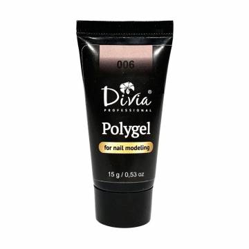 Полигель для наращивания ногтей Divia Polygel 006, 15 г Полигель для наращивания ногтей Divia Polygel 006, 15 г