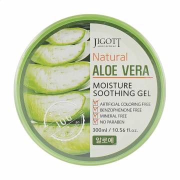 Универсальный гель для лица и тела Jigott Natural Aloe Vera Moisture Soothing Gel с экстрактом алоэ, 300 мл Универсальный гель для лица и тела Jigott Natural Aloe Vera Moisture Soothing Gel с экстрактом алоэ, 300 мл
