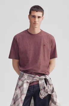 Мужская бордовая футболка Бордовый S SPRINGFIELD 7122299