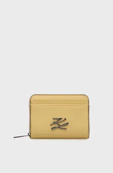 Женский желтый кожаный кошелек AUTOGRAPH SM ZIP Желтый ONESIZE Karl Lagerfeld B2W32005