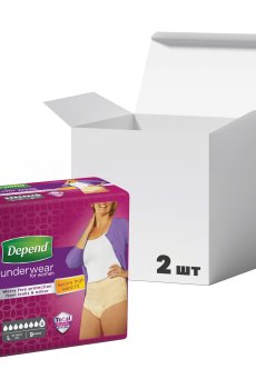 Упаковка впитывающего нижнего белья Depend для женщин, размер L (95-130 см), 9 шт * 2 шт